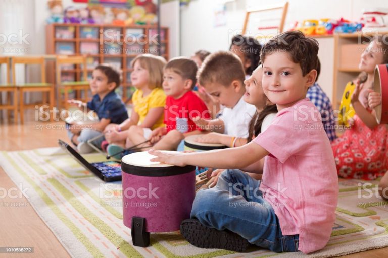 Preschool child in classroom.