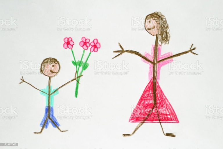 Boy Giving Flower to his Mother